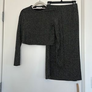 Reformation Val Two Piece in Shimmer Stripe